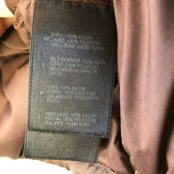 The North Face Nuptse Puffer Vest 700 DOWN Full Zip Brown Women’s Size XL - Picture 9 of 12